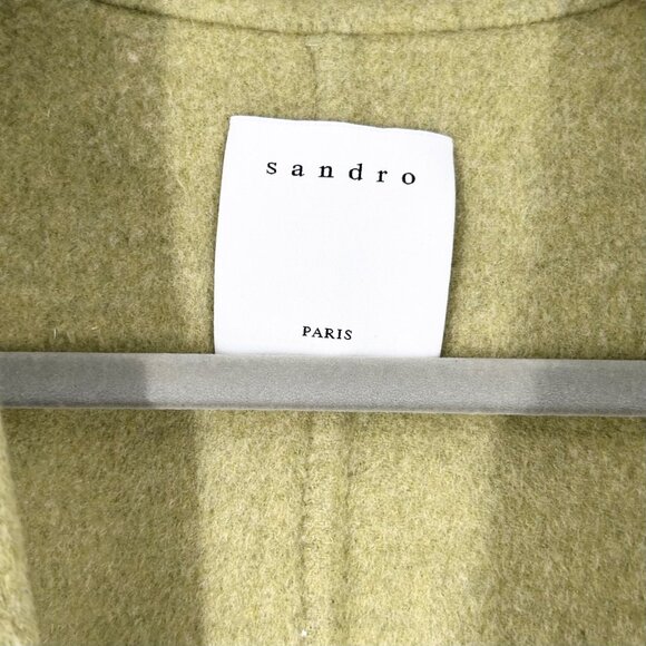 Sandro Farah Green Oversized One Button Blazer Jacket - Picture 8 of 11